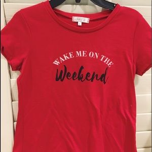 Bright Red Boyfriend Tee